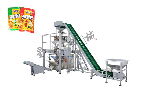 小米锅巴食品包装生产线-全自动小米锅巴包装机设备展示图